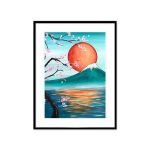 Sun Abstract Print Shapes Mid Century Wall Art