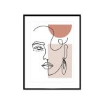 Woman Painting Minimalistic Art
