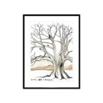 Sketch With Ink From A Tree